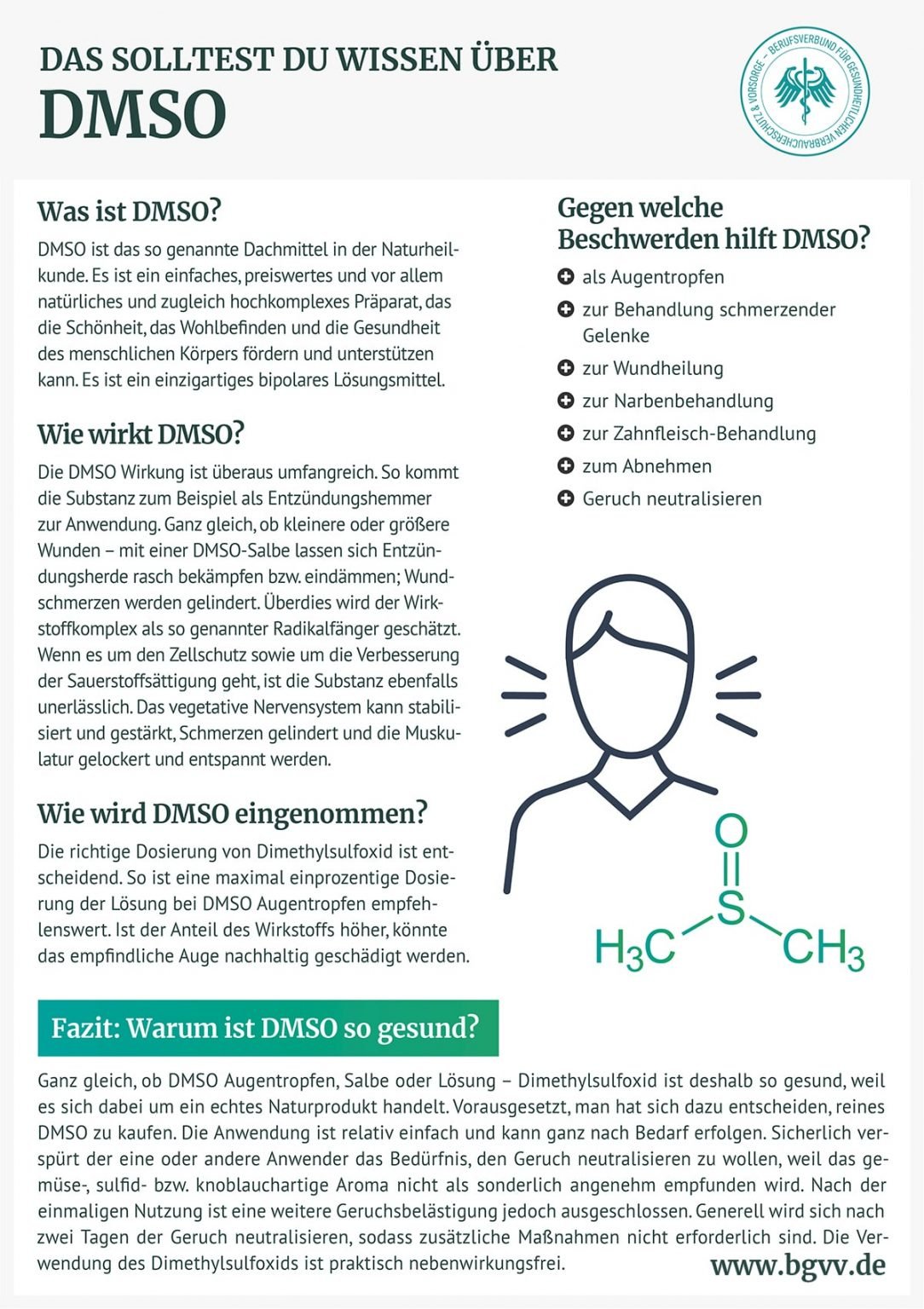 ️ ️ DMSO - hochreines Dimethylsulfoxid in 99,9% Qualität