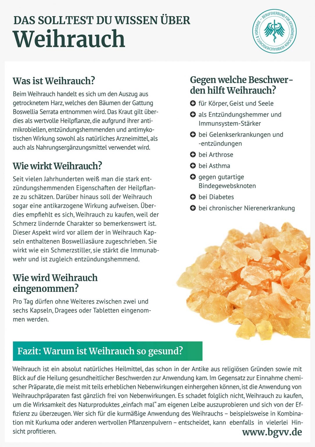 ️ ️ Weihrauch - wie es bei Rheuma & Darmerkrankungen hilft